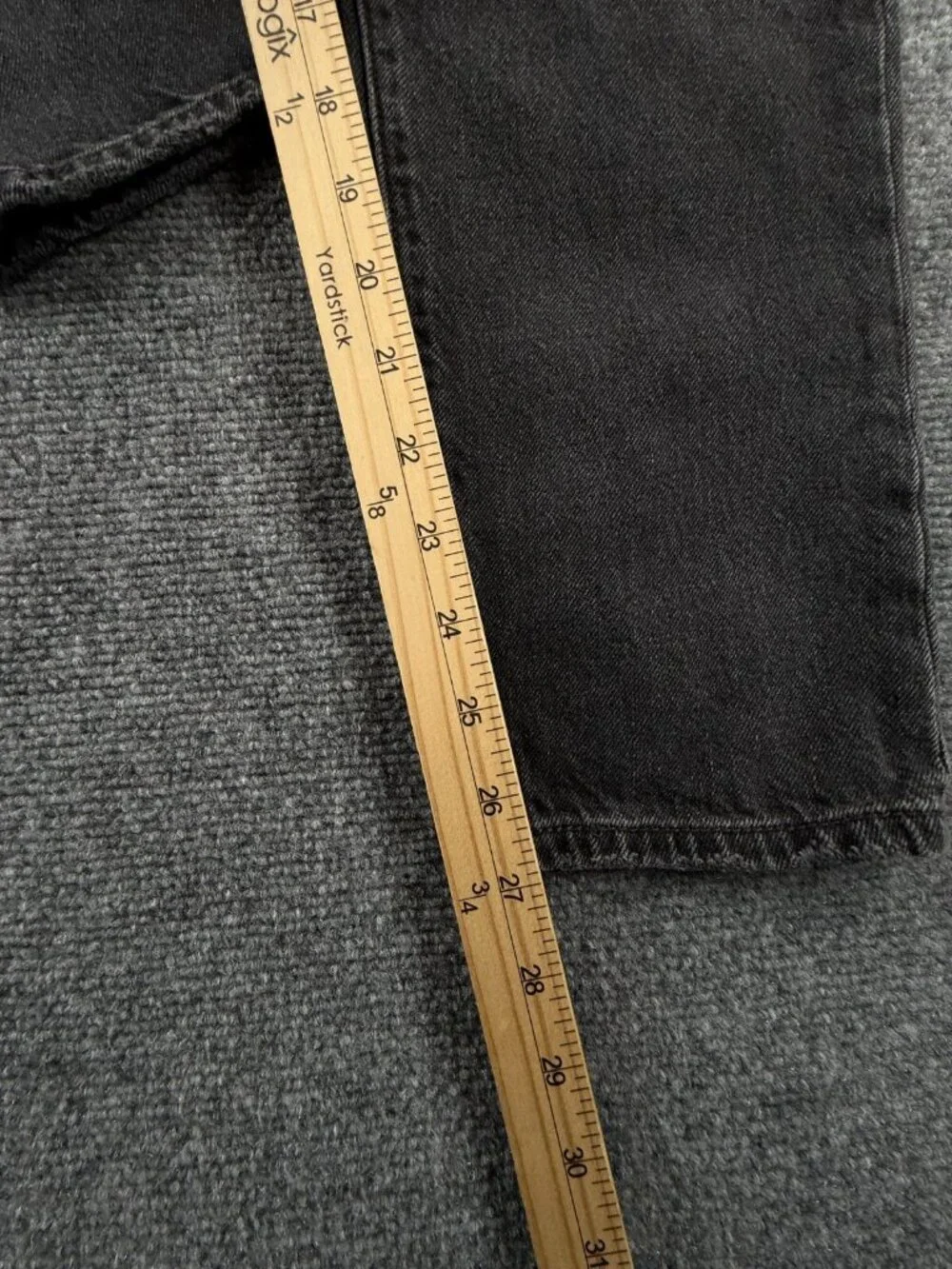 Levis Premium 501 S Jeans Women Black Button Fly Big E Charcoal Wash Straight